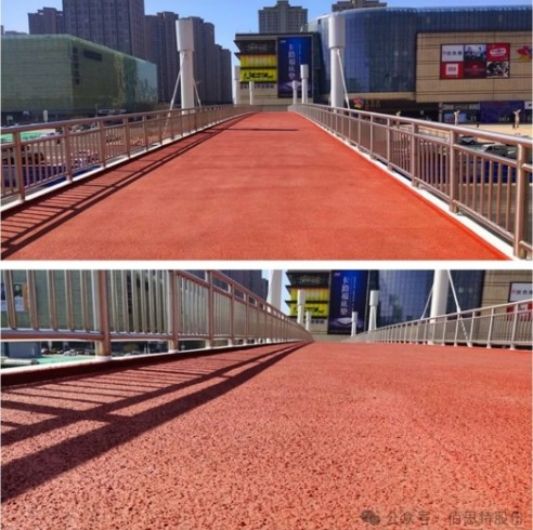 天津市泰昌路天橋MMA彩色防滑鋪裝(1).jpg 天津市泰昌路天橋MMA彩色防滑鋪裝(1).jpg